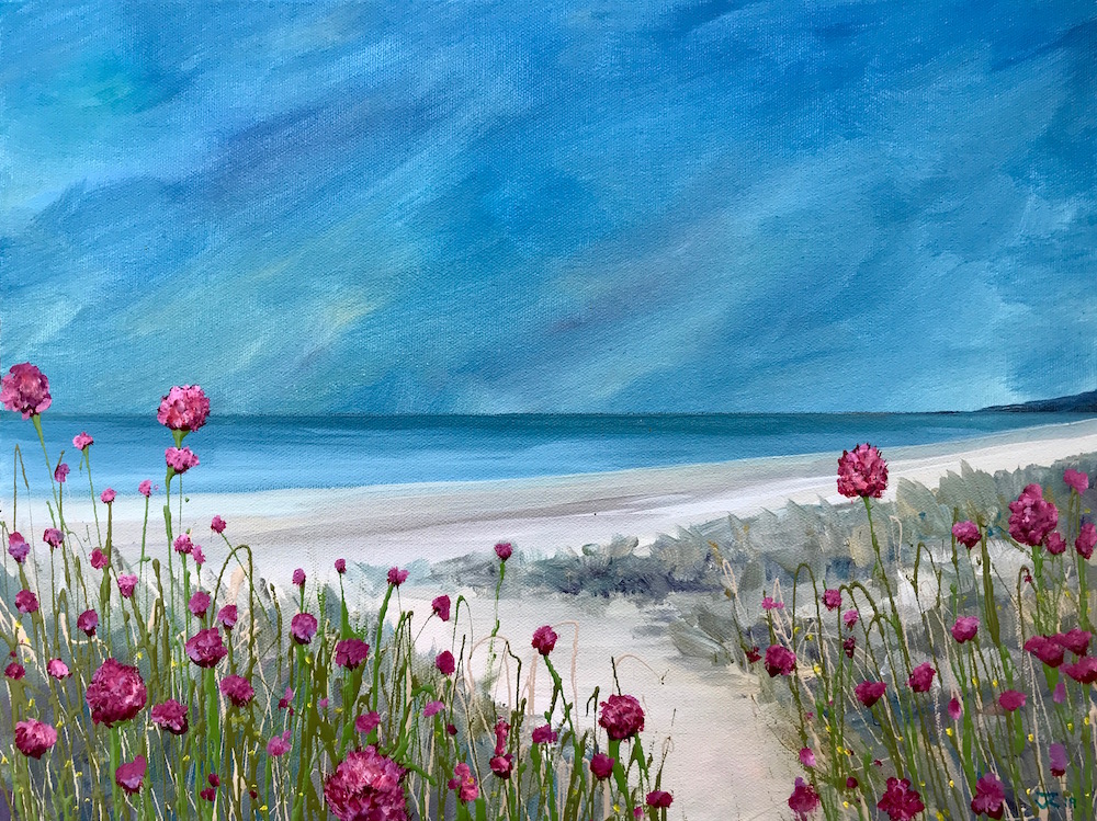 10 x 'Beach & Flowers' cards