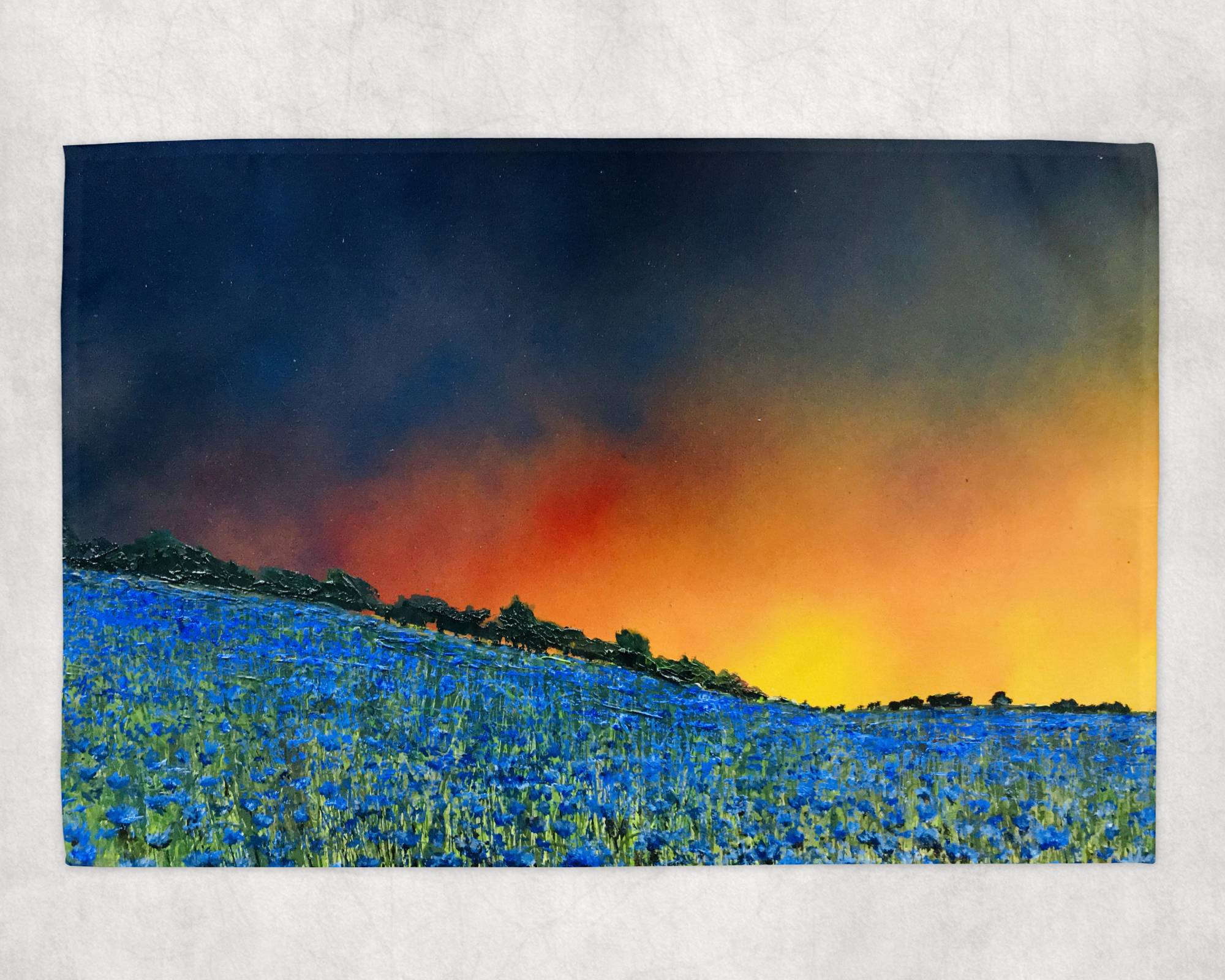 Cornflower Sunset Tea Towel