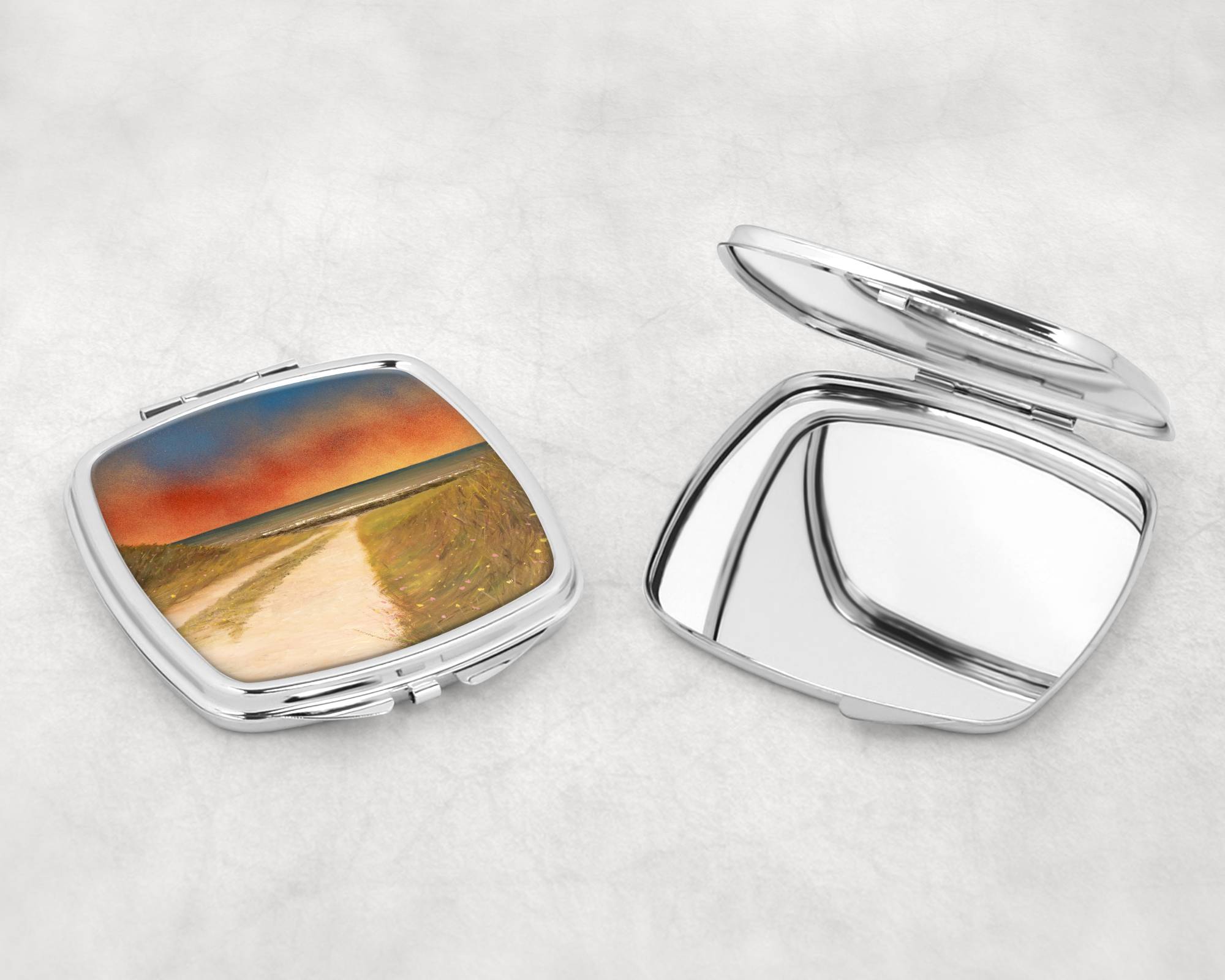 Ardivachar (South Uist) Sunset Compact Mirror