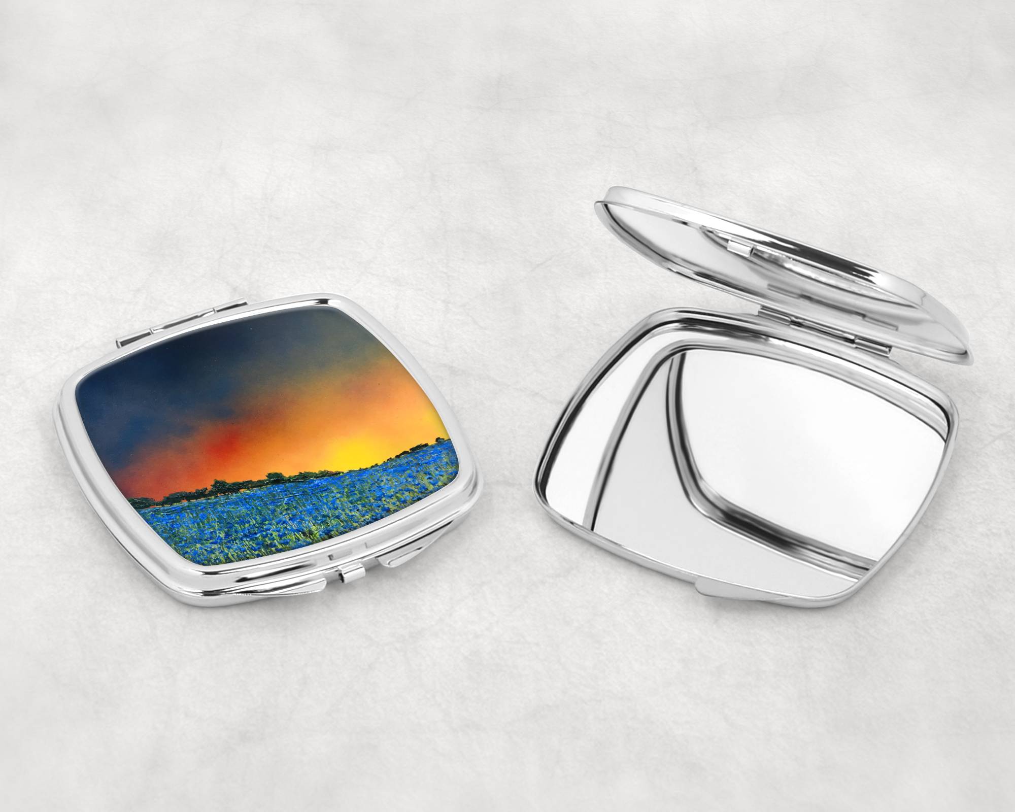 Cornflower Sunset Compact Mirror