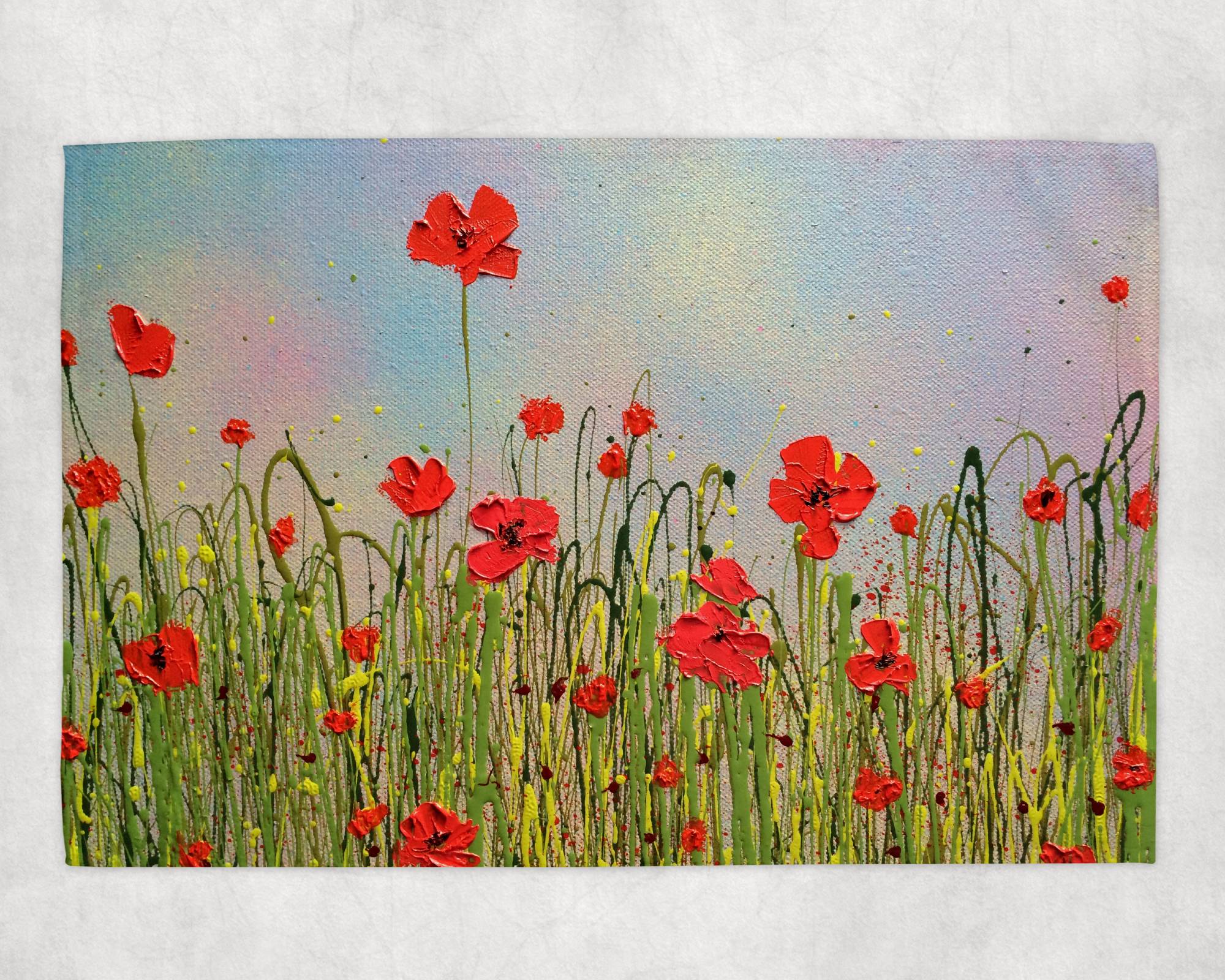 Poppies (day) Tea Towel